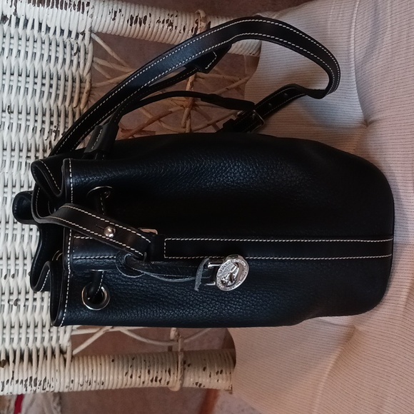 Dooney & Bourke~ Draw String Bucket bag- black - Picture 6 of 10